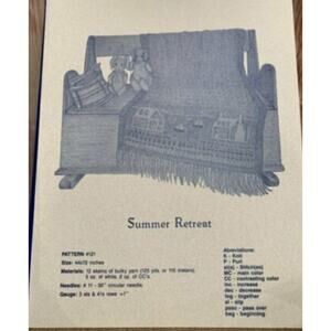 1994 Country's Child 121 Terry Preisner Summer Retreat Blanket Knitting Pattern